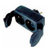 Prise Biplite caoutchouc