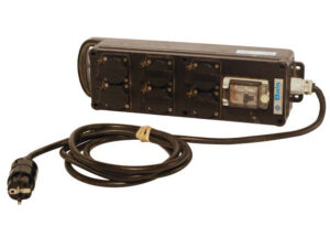 Barrette de 6 prises + disjoncteur différentiel