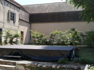 Jupe de scène bâche noire 4m